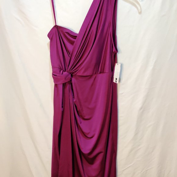DKNYC NWT Wild Voile Dress One Shoulder Drape XL - Picture 7 of 7
